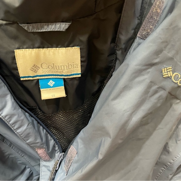Columbia Slate Blue Rain Jacket. Size 1 X - Picture 4 of 5